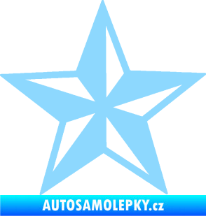 Samolepka Hvězda námořní světle modrá