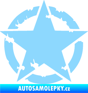 Samolepka Hvězda US Army 003 narušená světle modrá