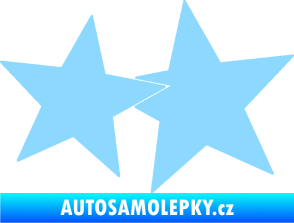 Samolepka Hvězdy 002 pravá spojené světle modrá
