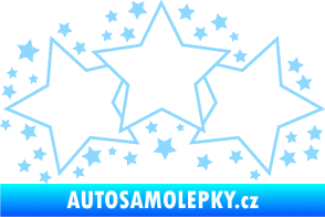 Samolepka Hvězdy a hvězdičky dekor světle modrá