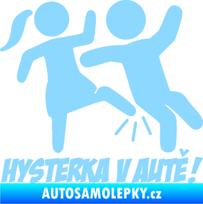 Samolepka Hysterka v autě pravá světle modrá
