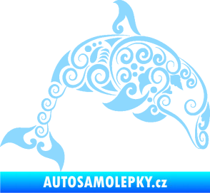 Samolepka Interiér 015 pravá delfín  světle modrá