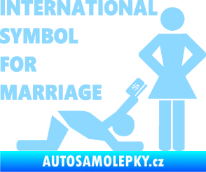 Samolepka International symbol for marriage světle modrá