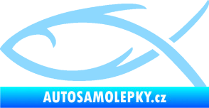 Samolepka Jesus rybička 008 světle modrá