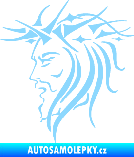 Samolepka Ježíš 002 levá světle modrá