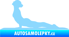 Samolepka Jóga 004 levá světle modrá