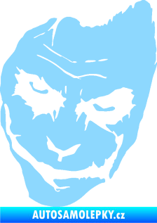 Samolepka Joker 002 levá tvář světle modrá