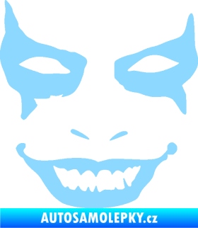 Samolepka Joker 004 tvář levá světle modrá