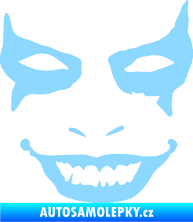 Samolepka Joker 004 tvář pravá světle modrá