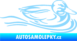 Samolepka Kachna 003 pravá ve vodě světle modrá