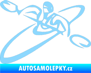Samolepka Kajakář 001 levá světle modrá