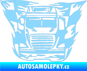 Samolepka Kamion 001 nákladní auto světle modrá