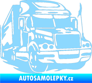 Samolepka Kamion 002 pravá nákladní auto světle modrá