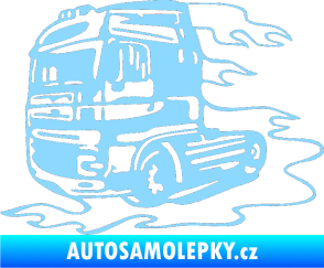 Samolepka Kamion 003 levá nákladní auto světle modrá