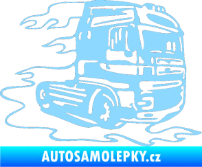 Samolepka Kamion 003 pravá nákladní auto světle modrá
