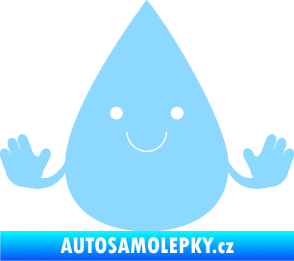 Samolepka Kapka 001 veselá světle modrá