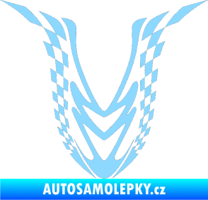 Samolepka Kapota 006 šachovnice světle modrá