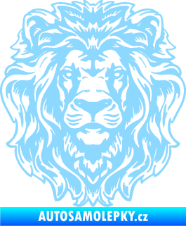 Samolepka Kapota 040 lví hlava světle modrá