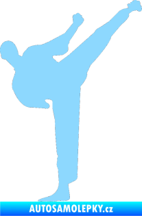Samolepka Karate 001 pravá světle modrá