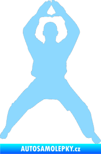 Samolepka Karate 003 pravá světle modrá