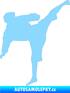 Samolepka Karate 009 pravá světle modrá