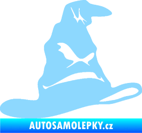 Samolepka Klobouk 001 pravá světle modrá