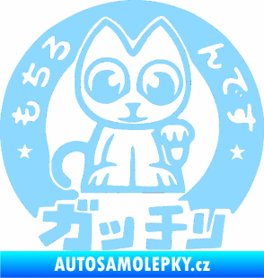 Samolepka Kočička lucky cat JDM 002  světle modrá