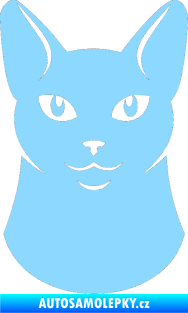 Samolepka Kočka 005 pravá světle modrá