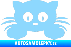 Samolepka Kočka 007 levá světle modrá