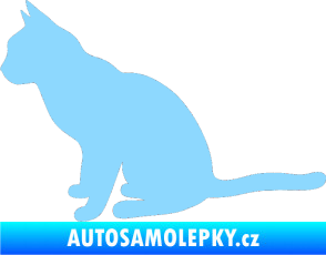 Samolepka Kočka 008 levá světle modrá