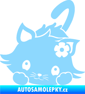 Samolepka Kočka 012 levá světle modrá