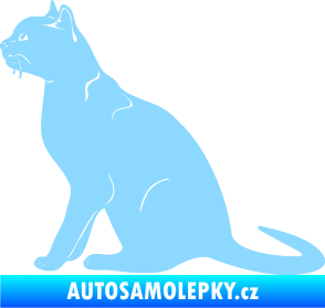 Samolepka Kočka 021 levá světle modrá