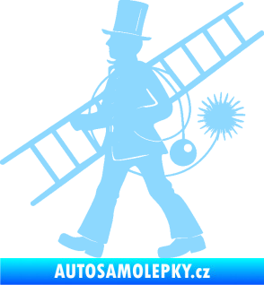 Samolepka Kominík 001 levá světle modrá