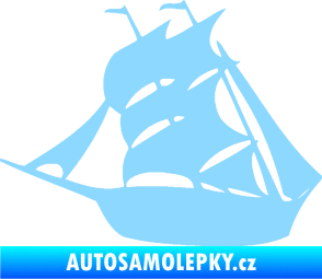 Samolepka Koráb 001 levá světle modrá