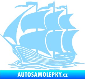 Samolepka Koráb 002 levá světle modrá
