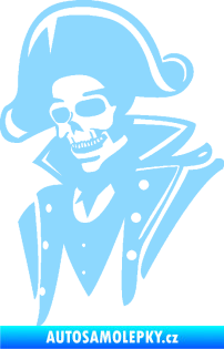 Samolepka Kostra pirát levá světle modrá
