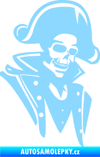 Samolepka Kostra pirát pravá světle modrá