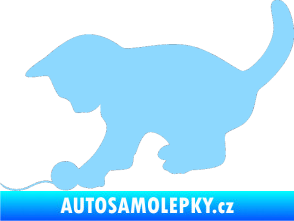 Samolepka Koťátko 001 levá světle modrá