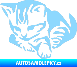 Samolepka Koťátko 003 levá světle modrá
