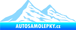 Samolepka Krajina hory 009 pravá světle modrá