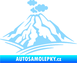Samolepka Krajina hory 018 pravá světle modrá