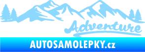Samolepka Krajina hory 028 pravá světle modrá