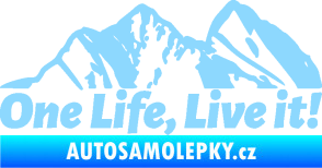 Samolepka Krajina hory 029 levá světle modrá