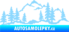 Samolepka Krajina hory 033 pravá světle modrá