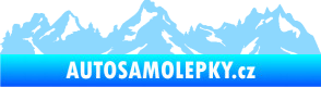 Samolepka Krajina hory 034 pravá světle modrá