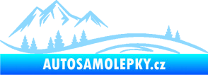 Samolepka Krajina hory 036 levá světle modrá