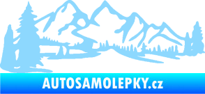 Samolepka Krajina hory 038 levá světle modrá