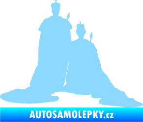Samolepka Král a královna  světle modrá