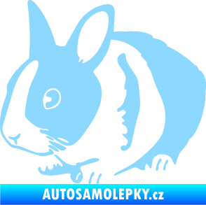 Samolepka Králík 002 levá zakrslý králíček světle modrá