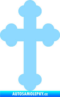 Samolepka Křesťanský kříž 001 světle modrá